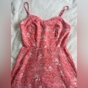 Pink Sundress with White Print
